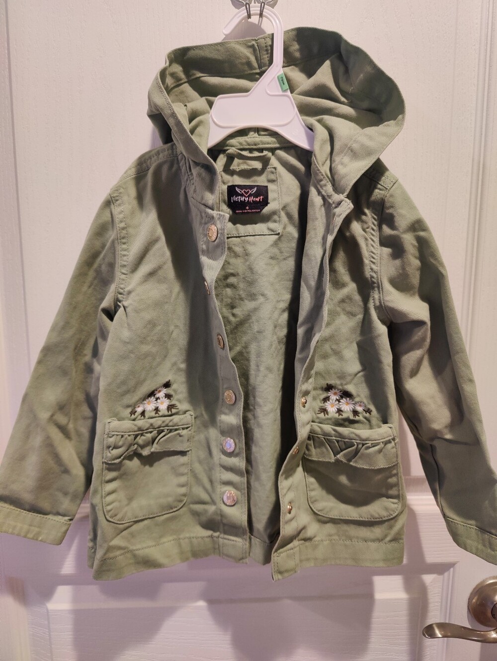 Victory Heart Girls Green Military Jacket